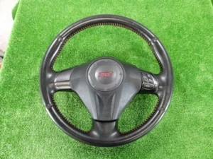 Subaru Genuine Impreza WRX STI GVB/GRB Leather Steering Wheel JDM Used - Picture 1 of 5
