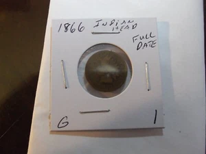VERY RARE 1866 INDIAN HEAD PENNY - Picture 1 of 10