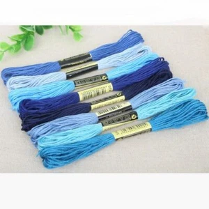8pcs/set DMC Cross Stitch Cotton Embroidery Thread DIY Sewing Skeins Floss Craft - Picture 1 of 19