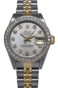 Rolex Datejust 18k Yellow Gold/Steel Diamond Dial/Bezel 26mm Watch '84 69173 - Picture 1 of 11