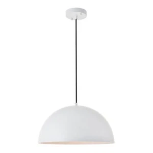 Living District Forte 1-Light Mid-Century Metal Pendant - White Finish - Picture 1 of 3