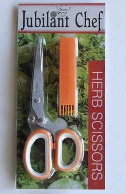 Kitchen Shear Stainless Steel 5 Blades Herb Scissors With Cover Cleaning Comb - Image 1 of 4