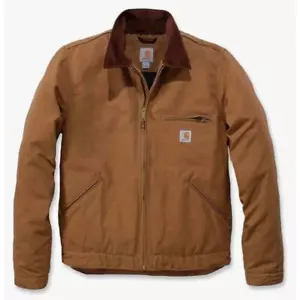 Nuova giacca Carhartt uomo Duck Detroit lavoro utility capospalla marrone 3XL grande alta - Foto 1 di 6