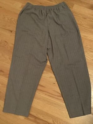 Vintage ALFRED DUNNER Godfather Pin Stripe hint Red Brown Pants Sz 16 ❤️cb15m3 - Image 1 of 4