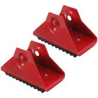  2 Pcs Red Rubber Ladder Mat Non Slip Feet Cover Replacement Pad