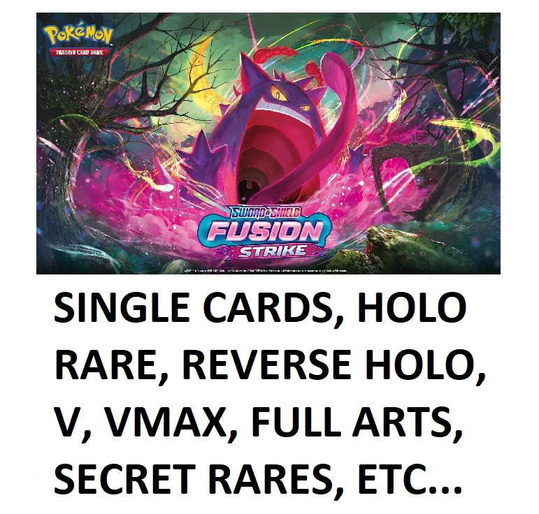 POKEMON TCG FUSION STRIKE SWSH08 SINGLES REVERSE HOLO ULTRA RARE V VMAX  - Image 1 of 1