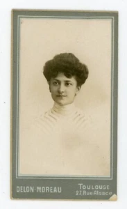 PHOTO format mignonnette 1909, Adélaïde coiffure fashion Delon Moreau Toulouse - Imagen 1 de 2