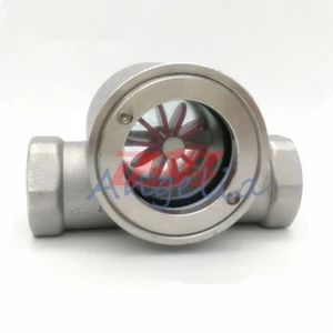1-1/2" BSP Stainless Steel 304 Sight Water Flow Indicator With Plastic Impeller - Picture 1 of 3