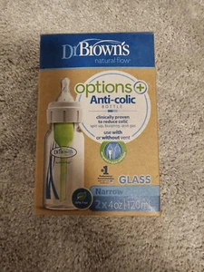 Dr. Brown's Options+ Glass Anti-Colic Baby Bottle (2 Pack) - Picture 1 of 3