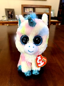 Ty 2018 Beanie Boos Batik BLITZ das Einhorn, 6 Zoll, neues Foliendesign, neu mit Etikett - Bild 1 von 13
