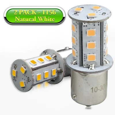2X Leisure LED Light Bulbs Single Contact Bayonet Base RV Travel Trailer NW 1156 - Image 1 of 4