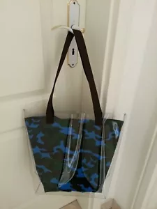 Shopper Transparent + Camouflage Design, neu, selbst genäht ( Damentasche ) - Bild 1 von 3