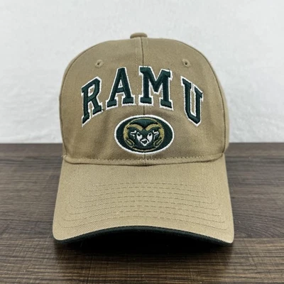 Colorado State Rams Hat Cap SnapBack Mens Khaki Green NCAA Football RAM U Sample - Image 1 of 4