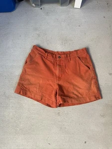Vintage Patagonia Cargo Stand Up Shorts Hiking Mens 34 Faded Orange 5" READ - Picture 1 of 6