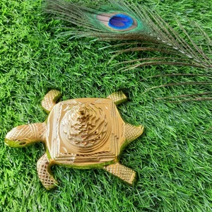 Diwali Gift Lovely Meru Shree Yantra with Tortoise Good Luck Success Wealth Home - Picture 1 of 8
