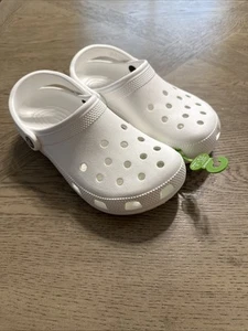 Crocs weiße Unisex Erwachsene klassische Slipper Sandalen ultraleicht wasserfreundlich M5W7 - Bild 1 von 4