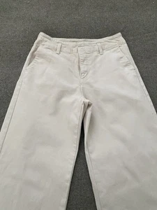 Country Road womens Wide Leg Jeans size 10 Cream cotton blend pockets Stretchy - Picture 1 of 7