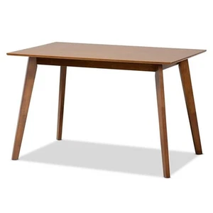 Baxton Studio Maila Transitional Walnut Brown Finished Wood Dining Table - Picture 1 of 8