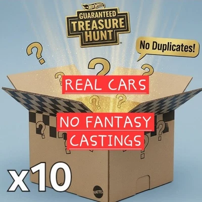 Hot Wheels Mystery Box Lote de 10 Coches (SIN FANTASÍA) con 1 Caza del Tesoro (Aleatorio) Foto 1 de 4