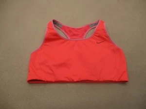 NIKE DRI-FIT Size M Womens Red Lined Wireless Pull On Racer Back Sports Bra 9A - Picture 1 of 5