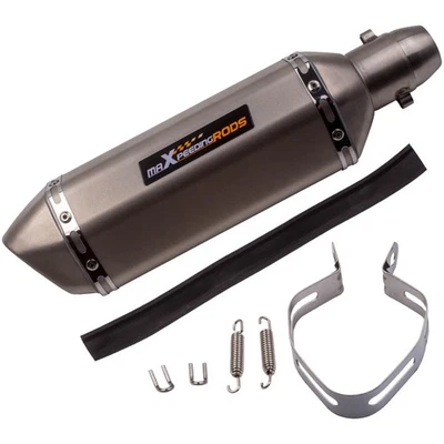 Tubo silenciador de escape de 38 ~ 51 mm deslizable universal con DB Killer motocicleta ATV Foto 1 de 4