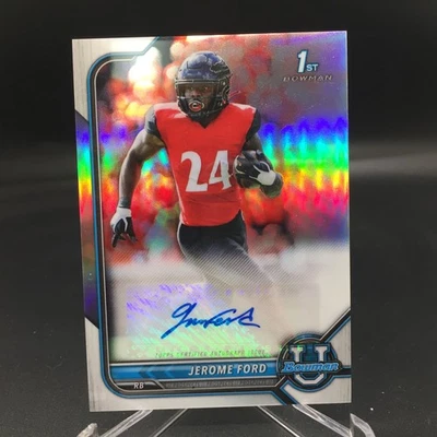 Jerome Ford 2021-22 Bowman University cromo automático BCPA-JF Cincinnati Browns 1er Foto 1 de 2