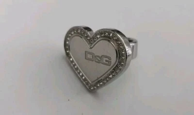 Кольцо Dolce & Gabbana D&G из нержавеющей стали и смолы DJ0545 размер Великобритания N/США 6,5 NO14 - Изображение 1 из 4