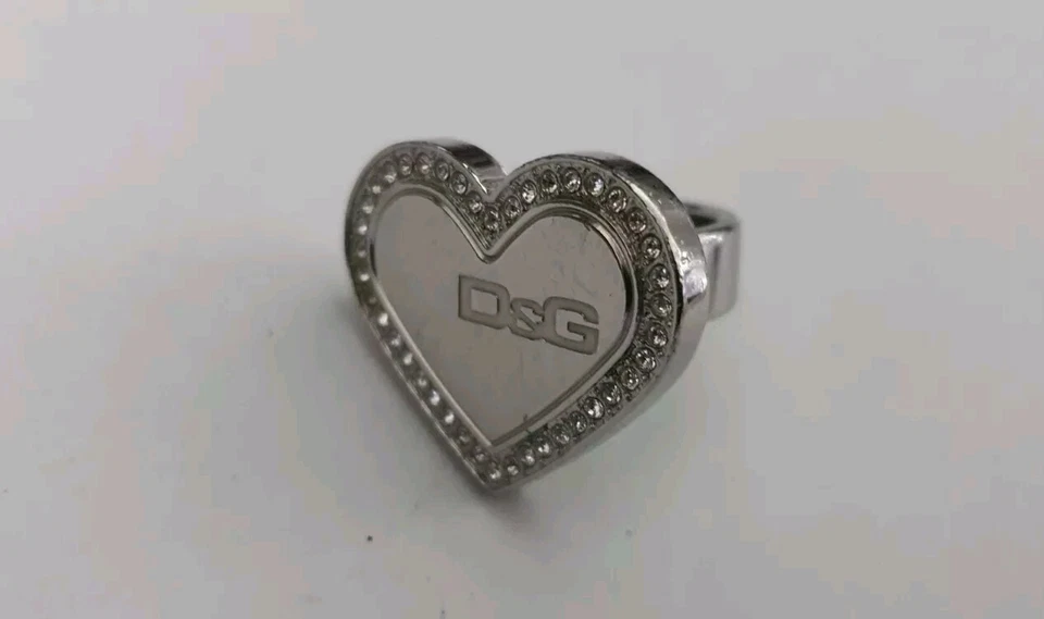 Dolce & Gabbana D&G Stainless Steel & Resin Ring DJ0545 Size UK N / USA 6.5 No14 - Image 1 of 4