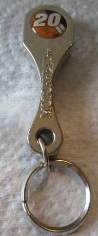 Tony Stewart # 20 CHROME CONNECTING ROD / BOTTLE OPENER METAL KEYCHAIN ! Cover