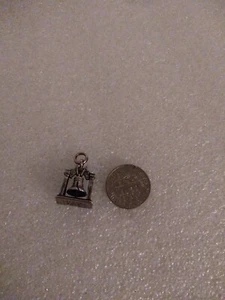 VINTAGE STERLING SILVER LIBERTY BELL CHARM - Picture 1 of 4