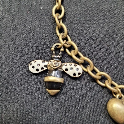 Charm Bracelets 2, Cookie Lee Heart Charm, Honey Bee Charm - Image 1 of 4