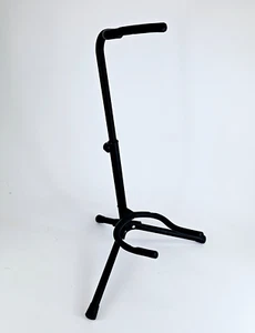 Black Guitar Stand Gear One GS5 Metal and Foam Adjustable Pre-Owned - Picture 1 of 8