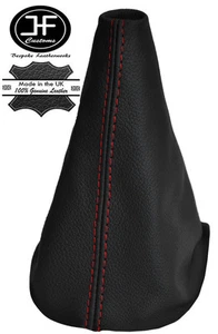 RED STITCHING REAL LEATHER MANUAL GEAR GAITER FITS RENAULT CLIO III 2006-2012 - Picture 1 of 3