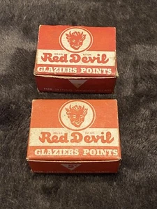 2 Boxes Of Vintage Red Devil Glazier Points – Size 2 - Picture 1 of 7