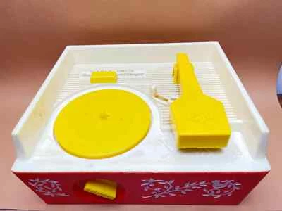 Vintage 1970s Fisher Price Record Player Rare Toy 6 Tested Records Nostalgia - Image 1 of 4