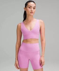 NWT Lululemon Align V-Neck Bra - Dahlia Mauve, Size 10 - Light Support, A/B Cup - Picture 1 of 6
