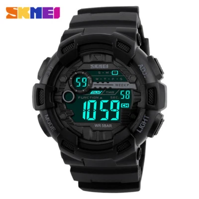 SKMEI Men Digital Wristwatch Fashion LED Light Sport Watches Rubber Strap Watch - Image 1 of 4