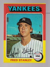 1975 TOPPS BASEBALL SET 503 FRED STANLEY NEW YORK YANKEES NM-MT 8
