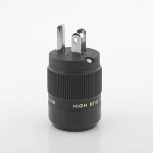 HI-End HIFI US Power Male Plug Rhodium Gold Plated Power Connector For DIY - Picture 1 of 10