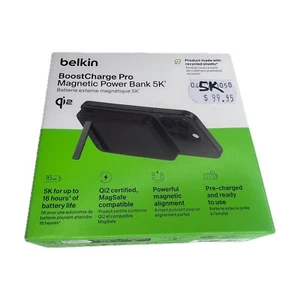 Belkin BoostCharge Pro 5k Qi2 Magnetic Wireless Power Bank (BPD006btBK) - New - Picture 1 of 5