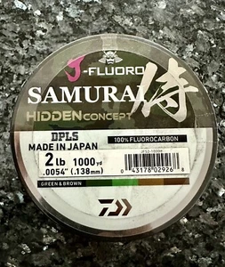 Carrete Daiwa J Fluoro Samurai Hidden Concept - 2 lb - 1000 yd - Imagen 1 de 1