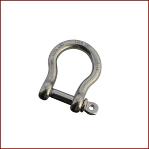 5/16" Type 316 Stainless Steel Screw Pin Bow Shackle, (8mm) WLL 1,375 Lbs - Picture 1 of 2
