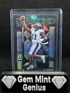 A.J. BROWN Silver Prizm 2022 Panini Donruss Optic DIAMOND HANDS DH-11 Eagles