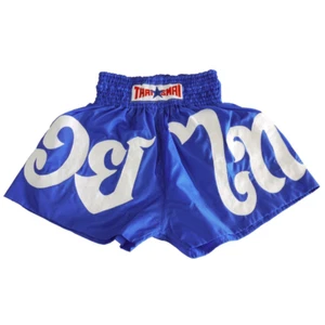 Tronchetti classici THAISMAI Muay Thai blu pantaloncini MMA boxe combattimento nylon leggero - Foto 1 di 3