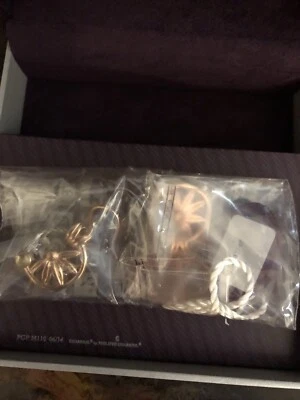 NIB CHARRIOL PERIDOT & CABLE KIMONO EARRING RARE SILVER & ROSE GOLD - Image 1 of 4