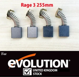 4pcs Carbon Brushes For Evolution Rage 3 255mm Mitre Saw - Picture 1 of 10