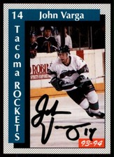 1993-94 Tacoma Rockets John Varga IP Signed Auto Tacoma Rockets #NNO
