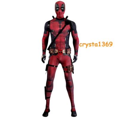 Deadpool 3 комплекта комбинезон Уэйд Уилсон Хэллоуин косплей костюм аксессуары - Изображение 1 из 4