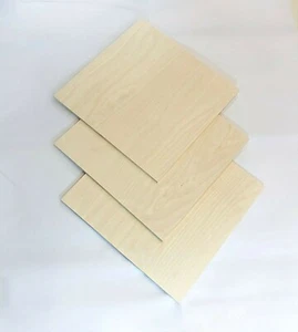 RUSSIAN BIRCH PLYWOOD 1/8" premium B/BB by approx 12" X 12" - 25 pieces - Picture 1 of 1