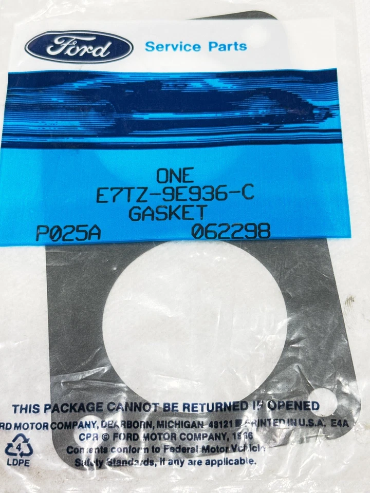 Genuine Ford E7TZ-9E936-C Fuel Injection Throttle Body Mounting Gasket - Image 1 of 4